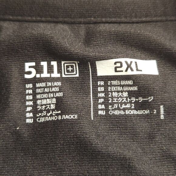 5.11 Tactical Stratos 1/4 Zip Pullover 2XL Green Lightweight Performance Tech - Picture 3 of 9